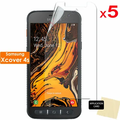 5 Pack Of CLEAR Screen Protector Cover Guards For Samsung Galaxy Xcover 4S • £2.49