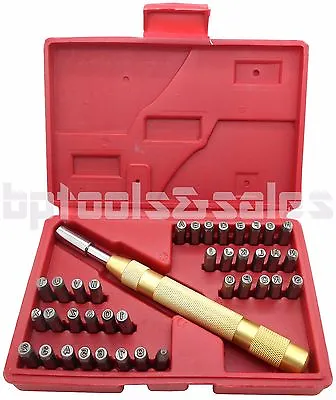 38pc Letter Number Stamping Stamp Tool Set Kit Automatic Metal Punch Stamp Set • $24.99