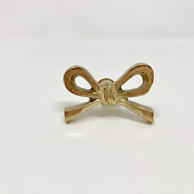 GOLD Metal BOW TIE DRAWER DOOR CUPBOARD KNOB PULL Home Kitchen Gift • £3.99