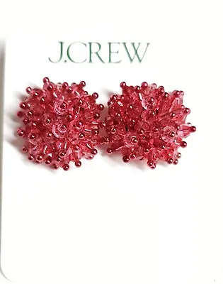 J.Crew Crystal Burst Stud Earrings Tropical Azalea Multi Gold Plated Brass NWT • $34