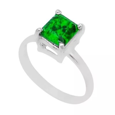 2.21cts Faceted Natural Green Maw Sit Sit 925 Sterling Silver Ring Size 6 Y1474 • $16.79