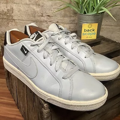 Nike Court Royal Grey Leather Trainers - Retro VTG 80s Tennis Style - Mens UK9 • £25