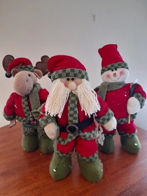 Freestanding Santa Snowman And Reindeer Characters 15  Tall • £10