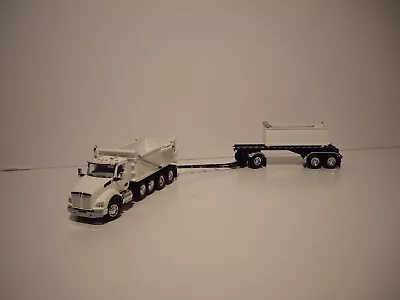 Dcp First Gear 1/64 White Kw T880 Quad-axle Rogue Dump And Rogue Transfer Dump • $169.99