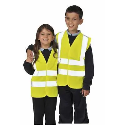 £3.49 • Buy Junior Kids Hi Vis Viz Visibility Safety Vest Jacket Waistcoat Childrens