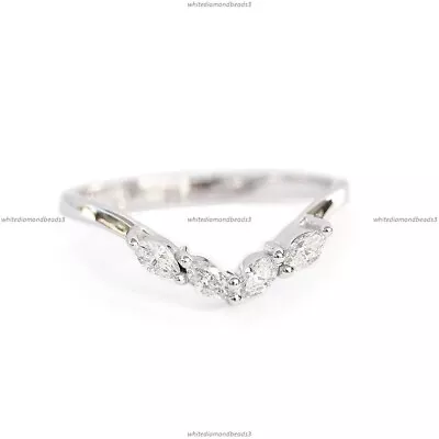 Gift For Her 14k Gold Diamond Stacking Band Birthday Engagement Diamond Ring • $595