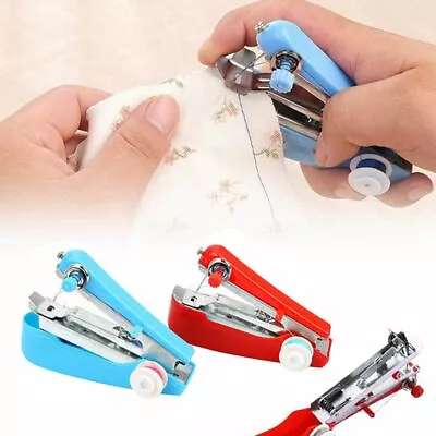 Portable Mini Handheld Cordless Sewing Machine Hand Held Stitch Home Clothes UK • £5.95