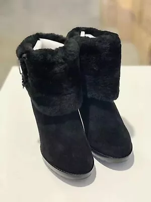 Ozwear UGG Angle Boots Australian Merino Wool Inner Calf Skin Outer Black Size10 • $55