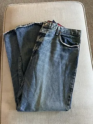 Quicksilver Jeans Mens 38 X 32 Regular Fit Blue Flex Denim Skater • $19.25