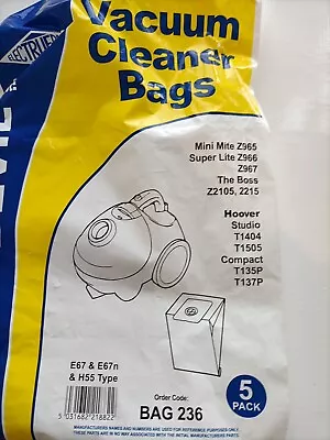 5 Bags VAX MOJO III Vacuum Cleaner Bags E67 E67N & H55 Type - MOJO 3 • £3.50