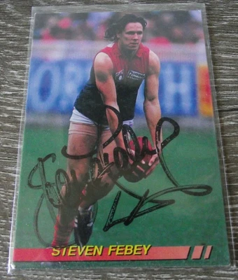 $9.99 • Buy Afl Memorabilia Signed Melbourne Demons Steven Febey Card