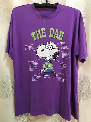 Vintage Mr Peanut The Dad Thin Faded L Shirt 70' 80' Single Stitched 50/50 • $35