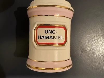 A Vintage Medicine Decorative Porcelain Pot With The Name Ung Hamamel • $12.45