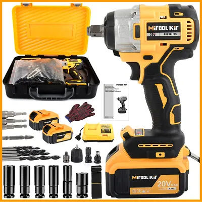 600N.M Cordless Electric Impact Wrench Gun 1/2'' High Power Driver With Battery • $62.90