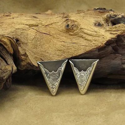 Vintage Sterling Silver Sterling Silver Collar Tips • $145