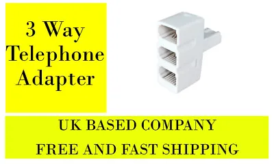 £1.85 • Buy BT Telephone Phone Socket TRIPLE 3 Way Adapter Splitter ***FREE SHIPPING***