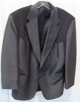 SHEPLERS WESTERN DARK GRAY BLACK BLAZER JACKET 44 REGULAR USA VGC Shiny  • $59.99