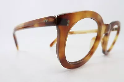 Vintage 40s Acetate Eyeglasses Frames Hand Made In France 42-18 145 Superbe • $18.68