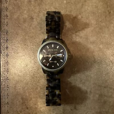 Michael Kors Mini Tortoise 5.5  Women's Multifunction Watch Gold MK • $30
