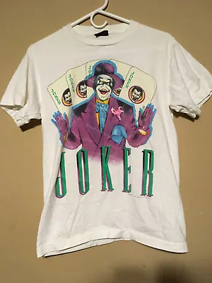 £121.40 • Buy 1989 Batman Joker Jack Nicholson Kids Medium Shirt Vintage Graphic Tee Dc Comics