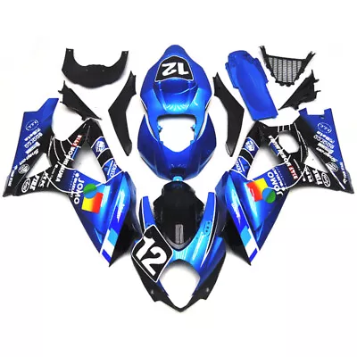 ABS Full Fairing Kit For Suzuki GSXR1000 2007 2008 Blue Black Injection Bodywork • $442.95