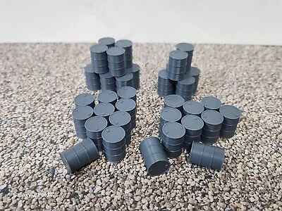 36 X Grey Oil Drums Barrels 28mm Scale War Games Gaming Terrain Cyberpunk • £4