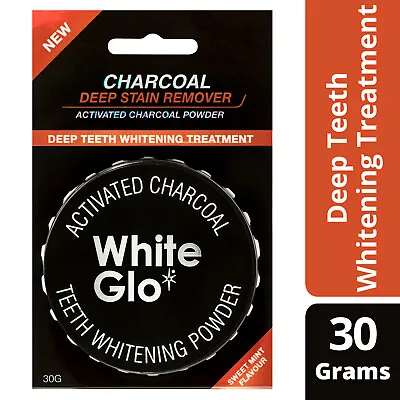 $10.99 • Buy White Glo - Activated Charcoal Teeth Whitening Powder 30g
