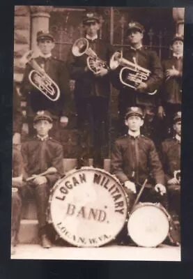 Real Photo Logan West Virginia Military Band Orchestra Postcard Copy • £11.56