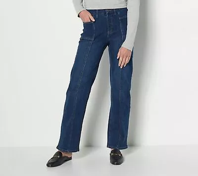 Denim & Co. Women's Jeans Sz 16 Easy Regular Wide-Leg Blue A455564 • $23.76