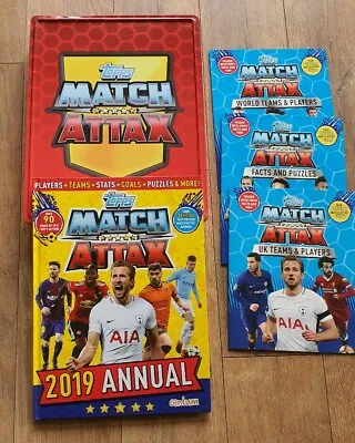 £1.95 • Buy NEW Topps Match Atax 2019 Hard Back Annual And 3 Extra Booklets And Storage Tin 