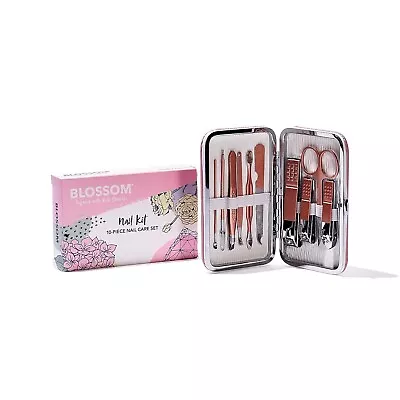 Blossom 10 In 1 Professional Manicure Pedicure + Facial Tools Grooming Kit • $10.95