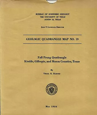 Geologic Map: Fall Prong Quadrangle Texas • $12.89