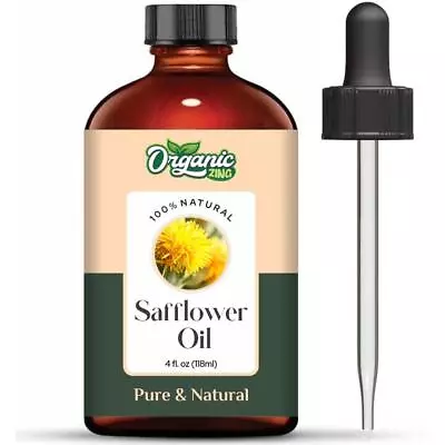 Organic Zing Safflower 100% Pure & Natural Carrier Oil - {118ml/3.99 Fl Oz} • £12.62