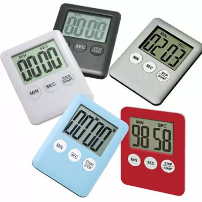 £3.65 • Buy Digital Kitchen Timer Large LCD Cooking Baking Count-Down Up Loud Alarm Magnetic