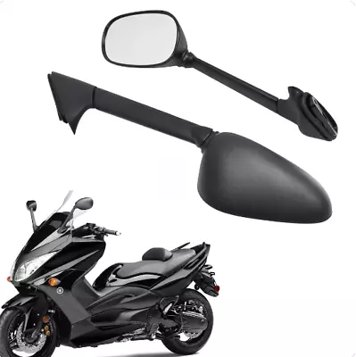 Motorcycle Black Rear View Side Mirrors For Yamaha T-MAX 500 TMAX 500 2008-2011 • $47.19