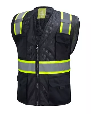 £11.48 • Buy Black Two Tones Safety Vest ,With Multi-Pocket Tool
