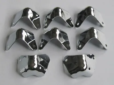 8x Polished Chrome Speaker Amplifier Metal 2 Leg  Guitar AMP Corner For Fender • $15.05