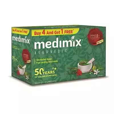 Medimix Ayurvedic Classic 18 Herbs Soap 125 G (4 + 1 Offer Pack) • $20.99