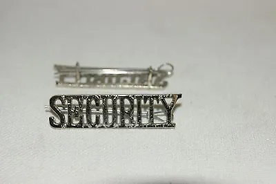 SECURITY METAL DIECAST SHOULDER TITLES X2 (PAIR) SECURITY BADGES PATCHES INSIGNI • £7.99