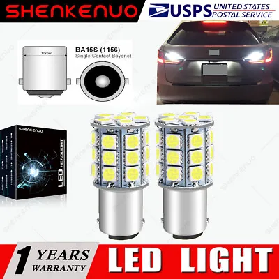 Super Bright 1156 LED Reverse Backup Light 6000K White Parking DRL Lamp 2 Bulbs • $8.09