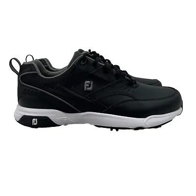 FootJoy Golf Shoes Mens 11 Black Faux Leather Sneakers Athletic Specialty 56736 • $67.95