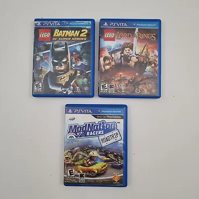 Lot Of 3 PS Vita Games: Lego Batman 2 Lego Lord Of The Rings & MadNation Racers • $45