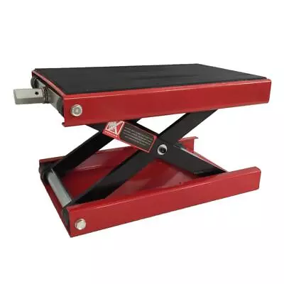 1100 LB Motorcycle Center Scissor Lift Jack Hoists Stand Bikes Red High Quality • $54.11
