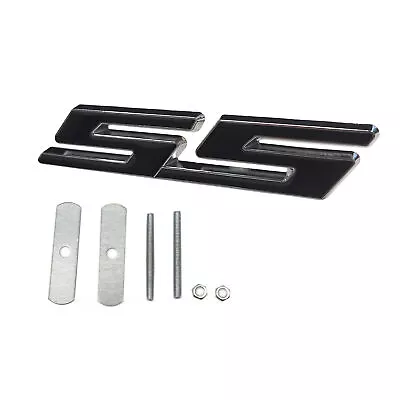 Front Grille SS Emblem 3D Badge For Chevy Sierra Camaro SS Black Chrome • $11.88