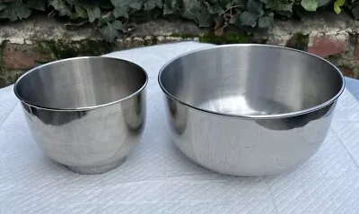 Vintage Sunbeam Mixmaster 12-Speed Stainless Steel Metal Mixing Bowls Only 9” 6” • $22.95