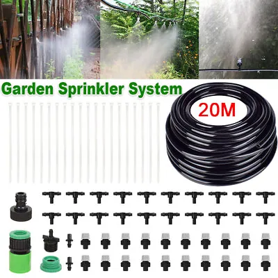 £10 • Buy 20M Misting Garden Irrigation System Micro Drip Watering Hose Auto Planting Kit
