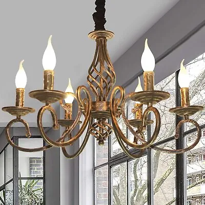 French Country Vintage Chandelier Pendant Light Fixture For Dining Living Room • $79.99