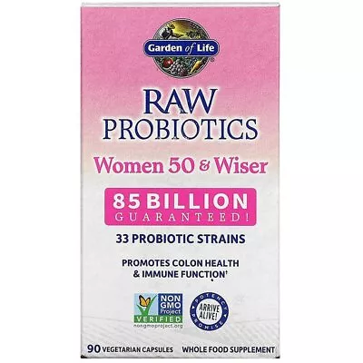 $41.99 • Buy Garden Of Life Raw Probiotics Women 50 & Wiser 85 Billion Cfu 90 Veg Caps