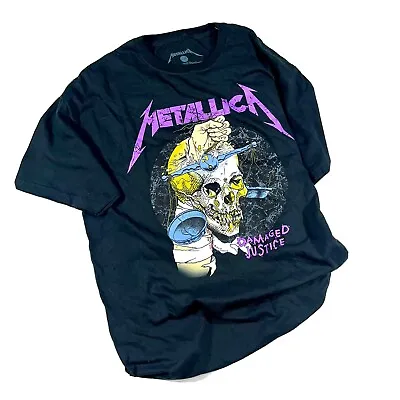 Metallica Adult Oversized SM/MD Damaged Jutice Black Graphic T-Shirt 100%Cotton • $15.74