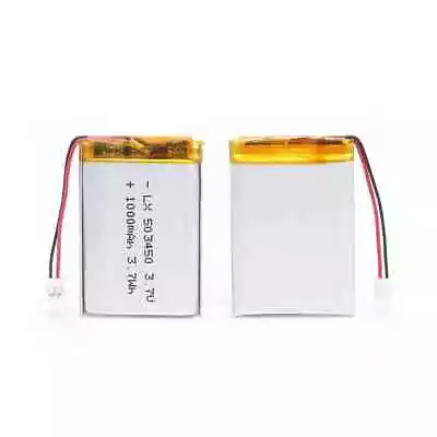 1000mAh 3.7V Polymer Lithium Rechargeable 503450 Li-ion Battery PH2.0 2pin (L) • £6.90